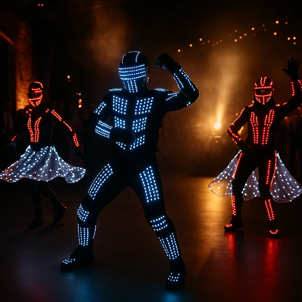 Bailarines Led/Robot Led para boda — Artistealo