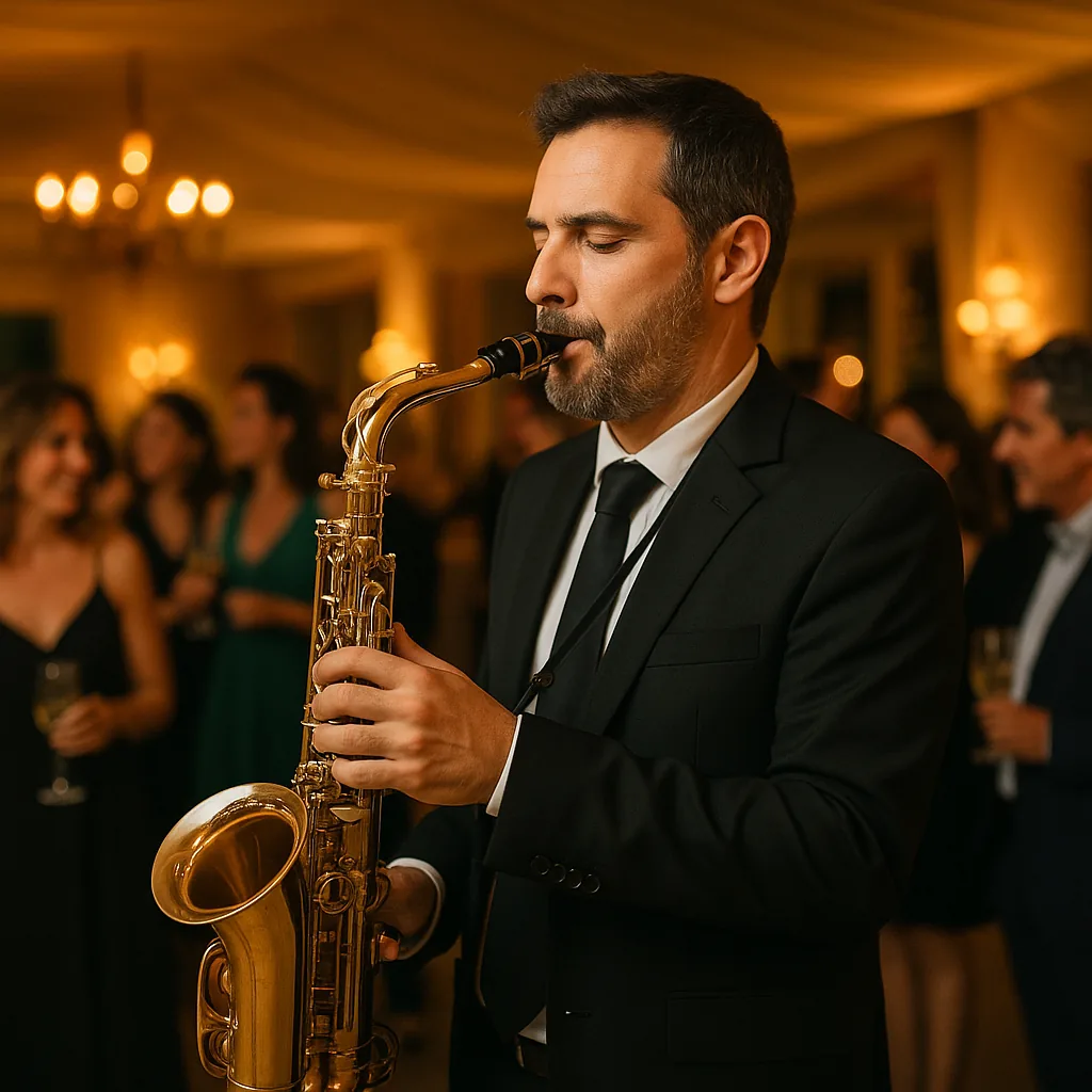 Saxofonista para cumpleaños — Artistealo