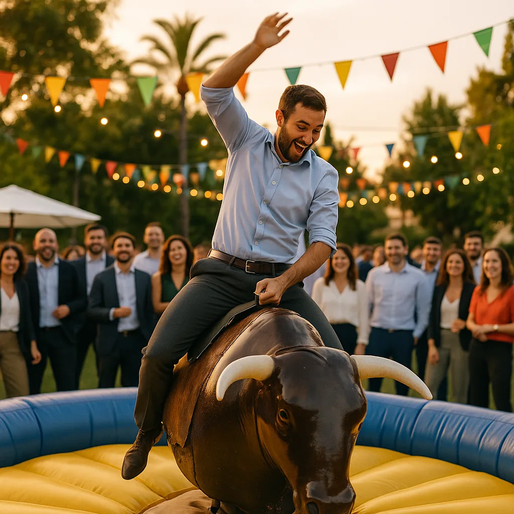 Toro Mecanico para evento de empresa — Artistealo